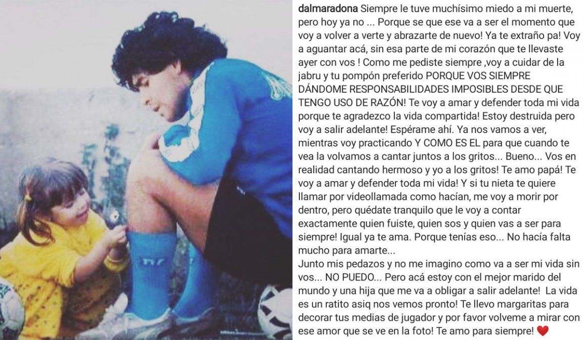 Dalma a Diego Maradona: