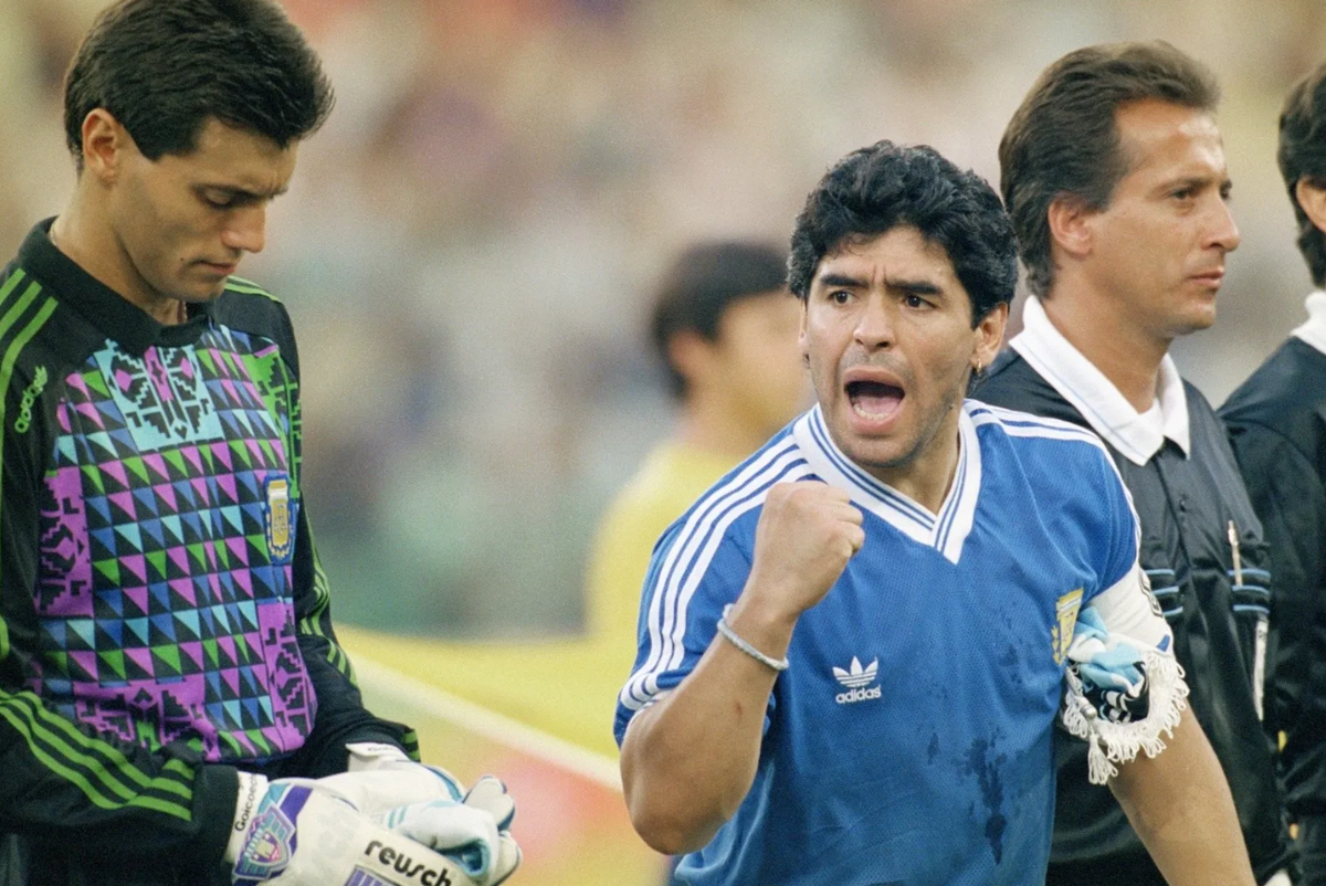 Diego Maradona en el Mundial 1990.&nbsp;