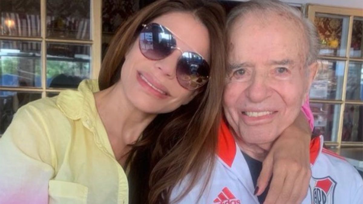 Foto que posteó en Twitter Zulemita Menem para celebrar los 90 años de su padre.