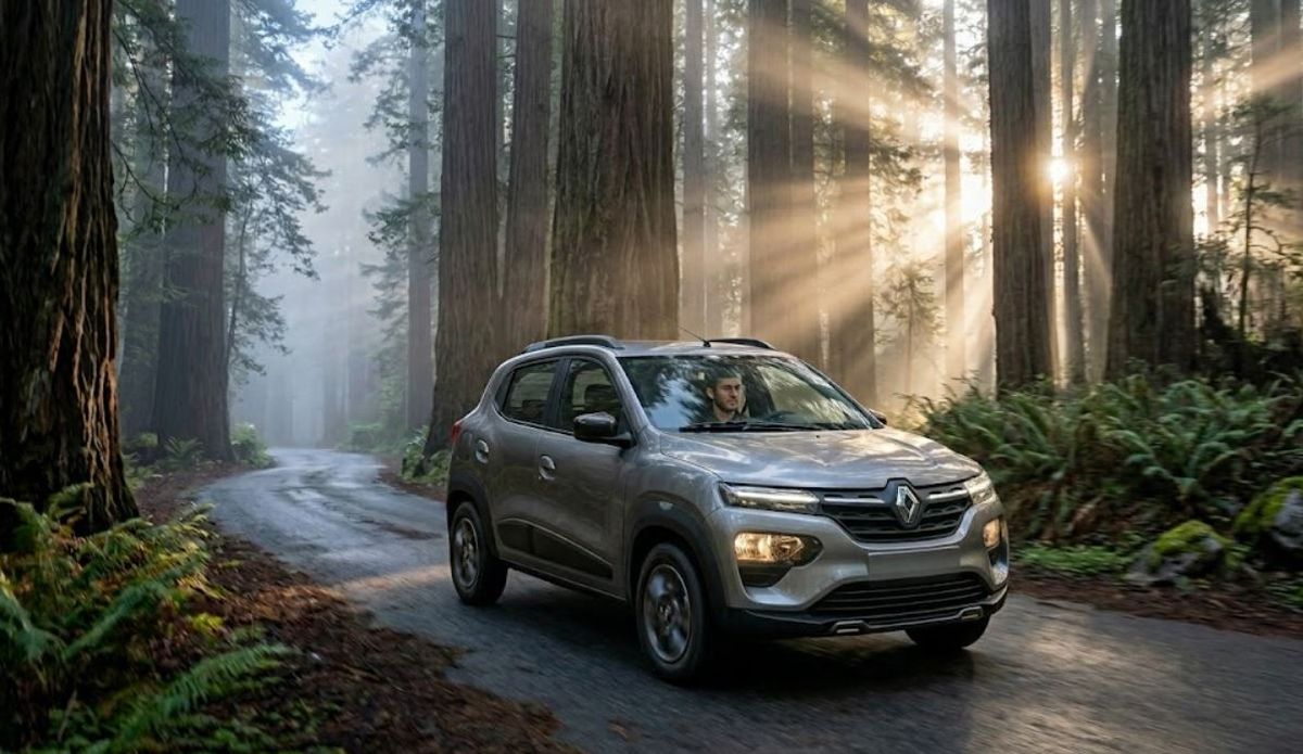 El Renault Kwid, uno de los autos 0km más económicos y más vendidos en Argentina. Imagen generada con IA.&nbsp;