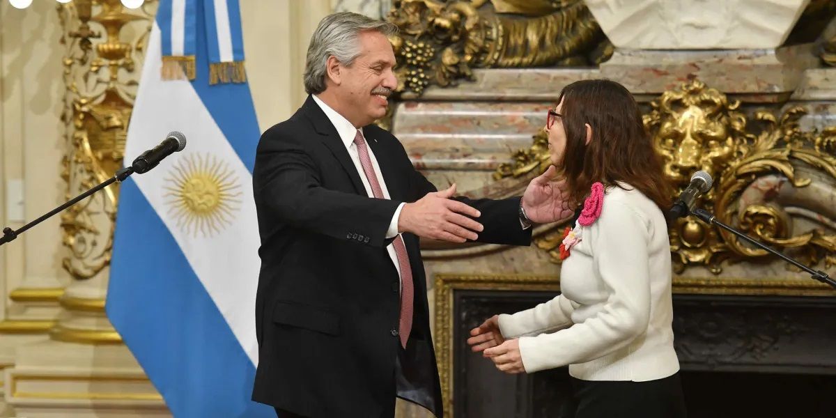 Alberto Fernández y Silvina Batakis (Foto Archivo).