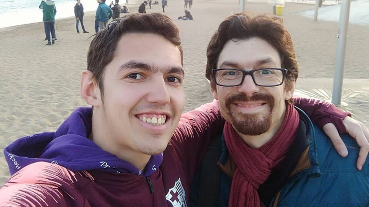 Critian y Jorge Morón, hijos de Carlos.