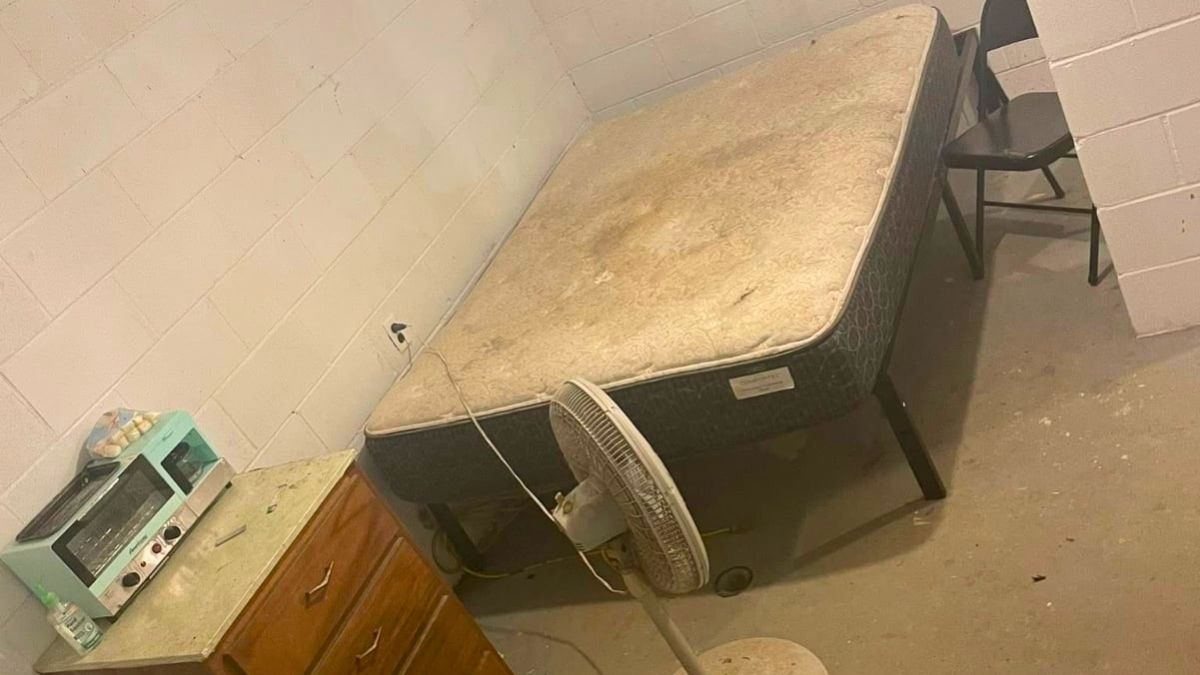 El búnker donde estaban secuestrados los niños en Alabama. El búnker donde estaban secuestrados los niños en Alabama.