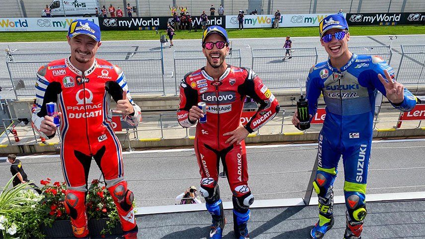 Dovizioso ganó un accidentado Gran Premio de Austria de MotoGP 2020