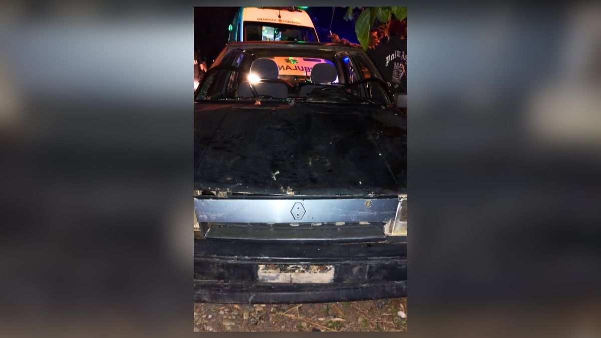 El auto que protagonizó el accidente en San Rafael. Foto: Ministerio de Seguridad. El auto que protagonizó el accidente en San Rafael. Foto: Ministerio de Seguridad.