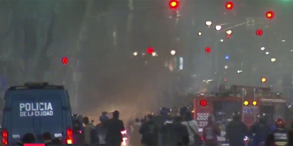 Violentos incidentes tras la marcha por Santiago Maldonado