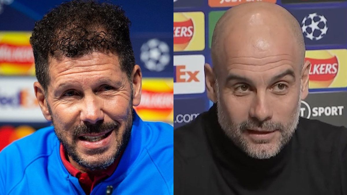 Diego Simeone y Josep Guardiola, frente a frente en la Champions.