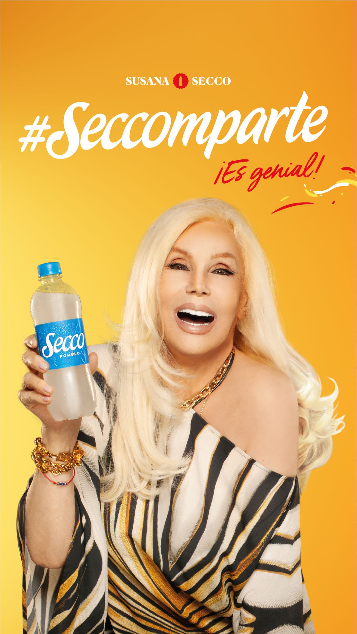 Susana Giménez volvió a protagonizar la campaña publicitaria de la marca de gaseosas Secco. Susana Giménez volvió a protagonizar la campaña publicitaria de la marca de gaseosas Secco.
