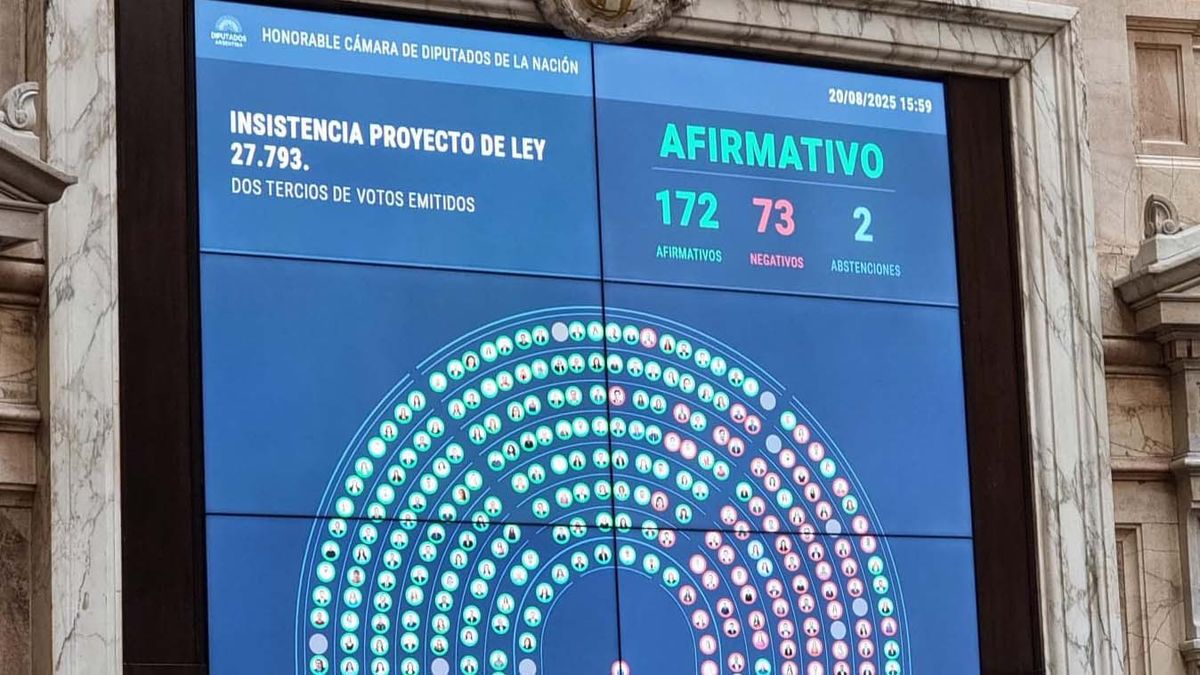 La votación terminó 172 a 73. Los votos afirmativos superaron los dos tercios requeridos, que eran 160. La votación terminó 172 a 73. Los votos afirmativos superaron los dos tercios requeridos, que eran 160.