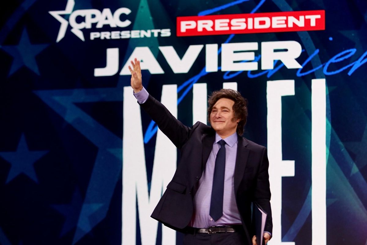 Javier MIlei expuso este sábado en la CPAC, en Estados Unidos.