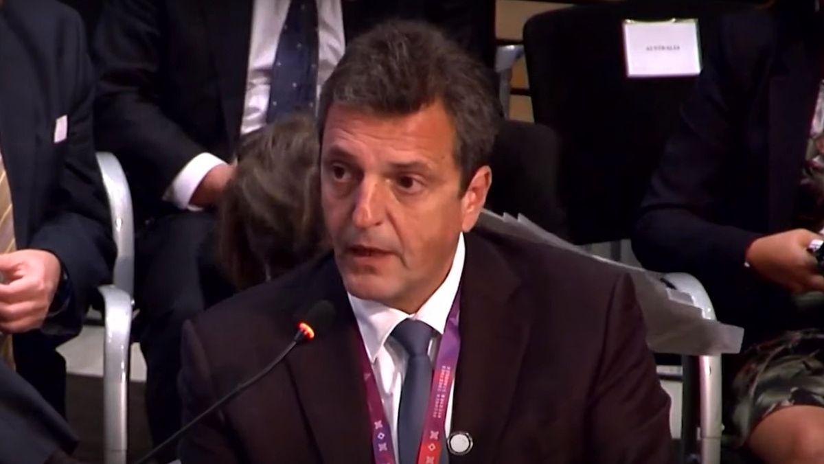 Massa durante su alocución frente al Comité de Desarrollo del Banco Mundial.