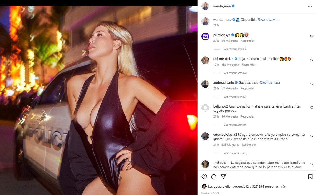 Una de las tres publicaciones que realizó Wanda Nara en su Instagram.