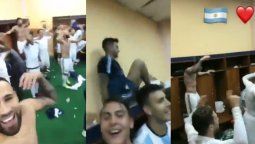 La locura de Messi y el resto del plantel en un vestuario único