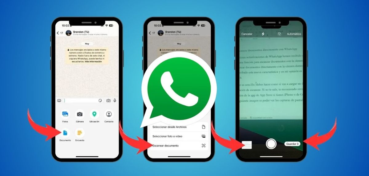 Flamante función. WhatsApp te permite escanear documentos y enviarlos a otros usuarios con celeridad. Flamante función. WhatsApp te permite escanear documentos y enviarlos a otros usuarios con celeridad. 