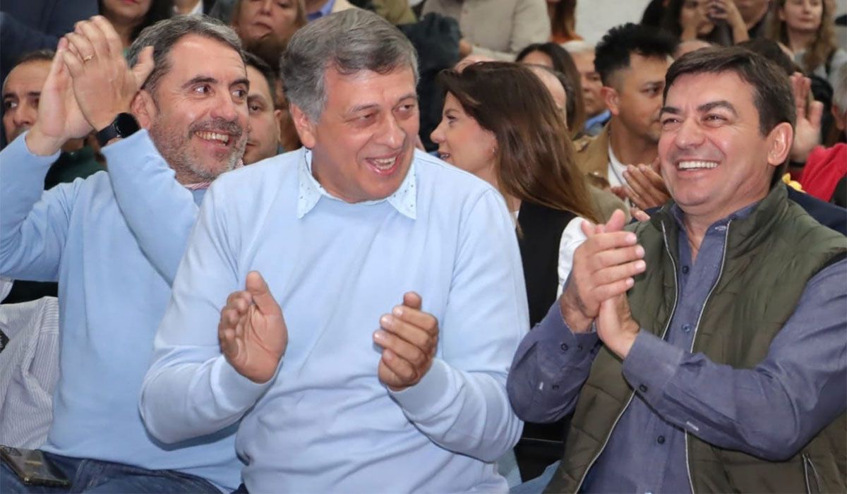 Jorge Difonso, Daniel Orozco y Omar De Marchi, los principales armadores del nuevo frente electoral.