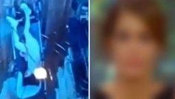 Mediática captada por las cámaras de seguridad en modo mechera