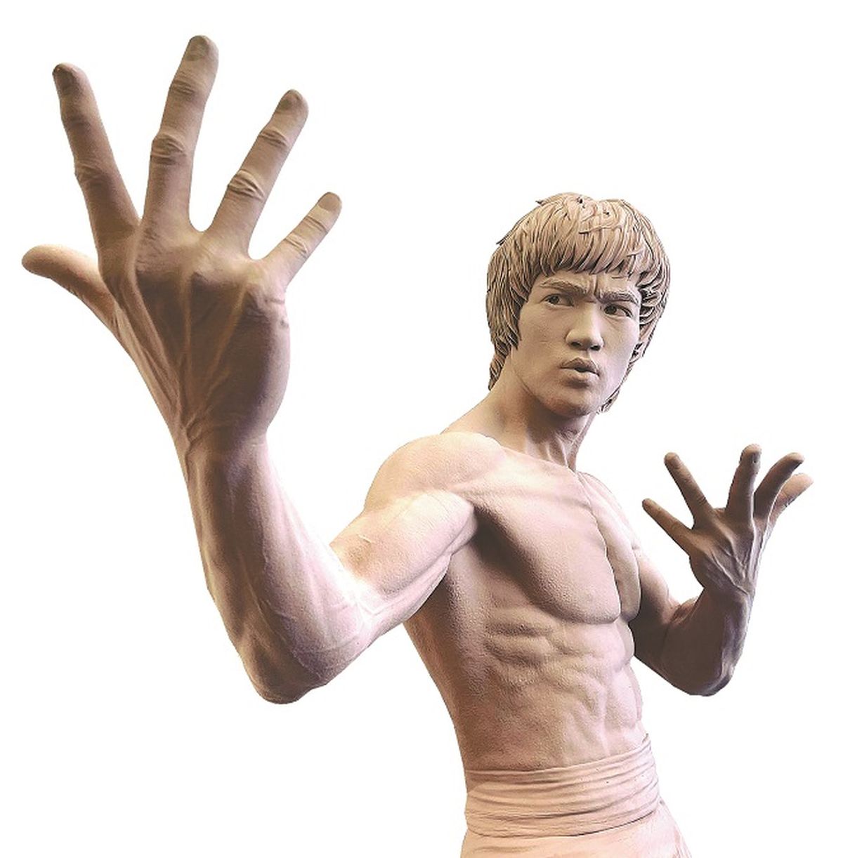 Un busto de Bruce Lee realizado por Ma Fu-keung. PARA USO DE CHINA DAILY