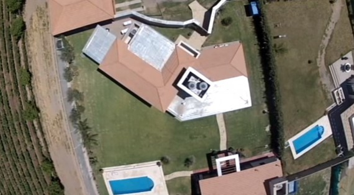 Vista aérea de una de las propiedades de Luis Lobos.