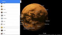 Google Maps incorporó los planetas del Sistema Solar