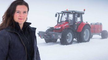 Una aventurera holandesa llega en tractor al Polo Sur