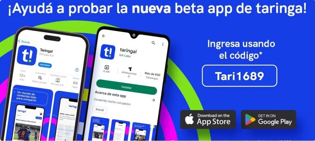 Tarigna. ¡Vuelve Taringa!: regresa con una app para Android y Apple.