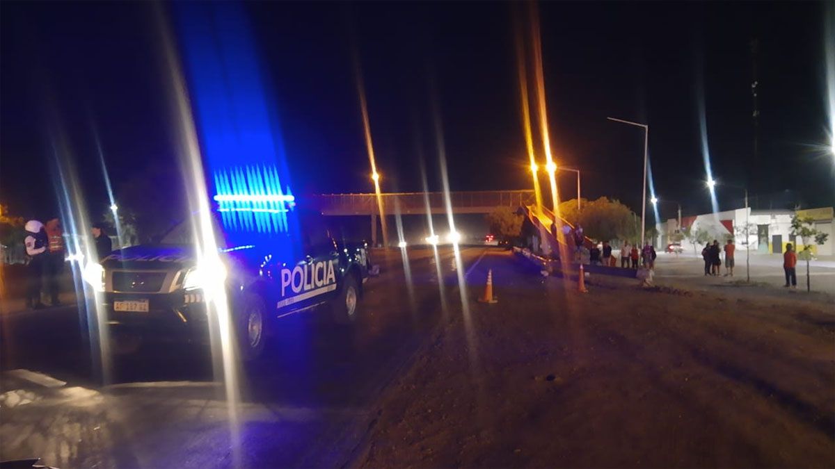 El operativo tras el accidente en Maipú.