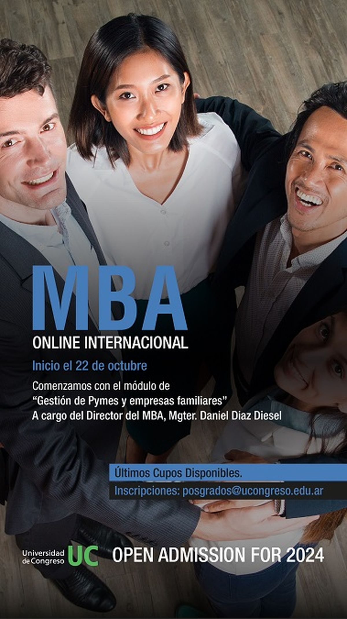 El martes 22 de octubre se realizará el acto de apertura del inicio del MBA online Internacional. El martes 22 de octubre se realizará el acto de apertura del inicio del MBA online Internacional.