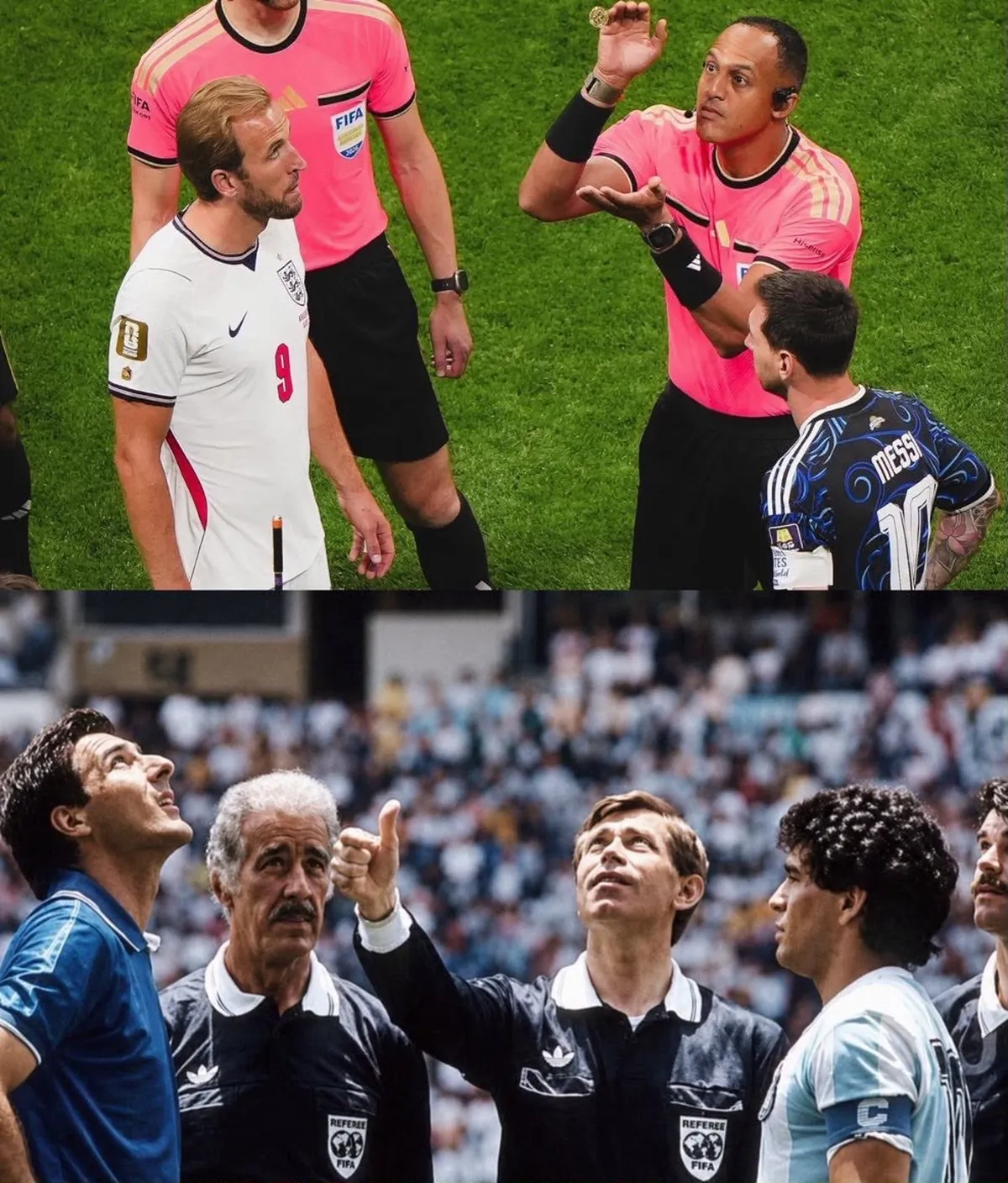 El paralelismo de Lio y Diego contra Inglaterra son insuperables.