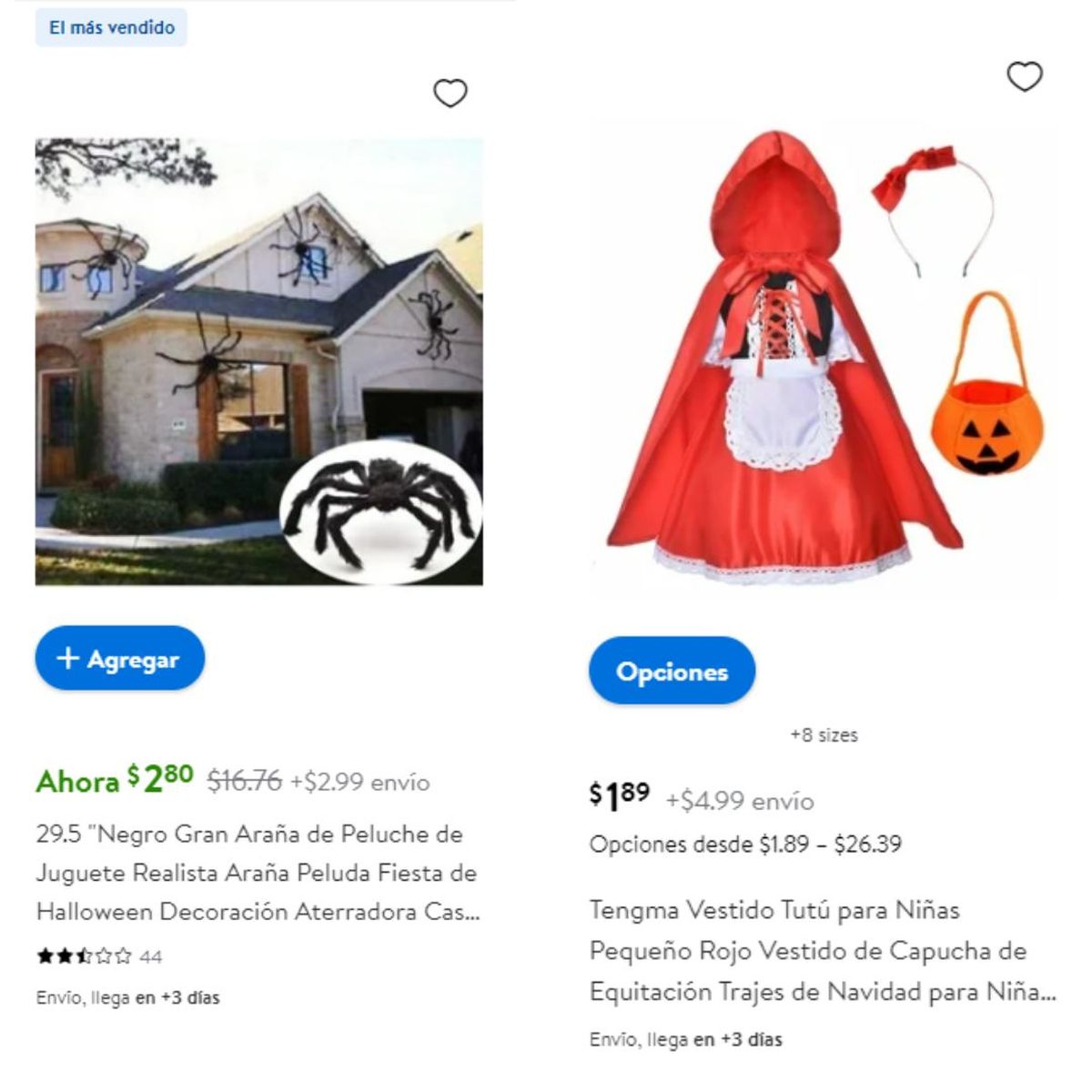 Walmart ofrece decoraciones y disfraces por menos de 3 dólares. Walmart ofrece decoraciones y disfraces por menos de 3 dólares.