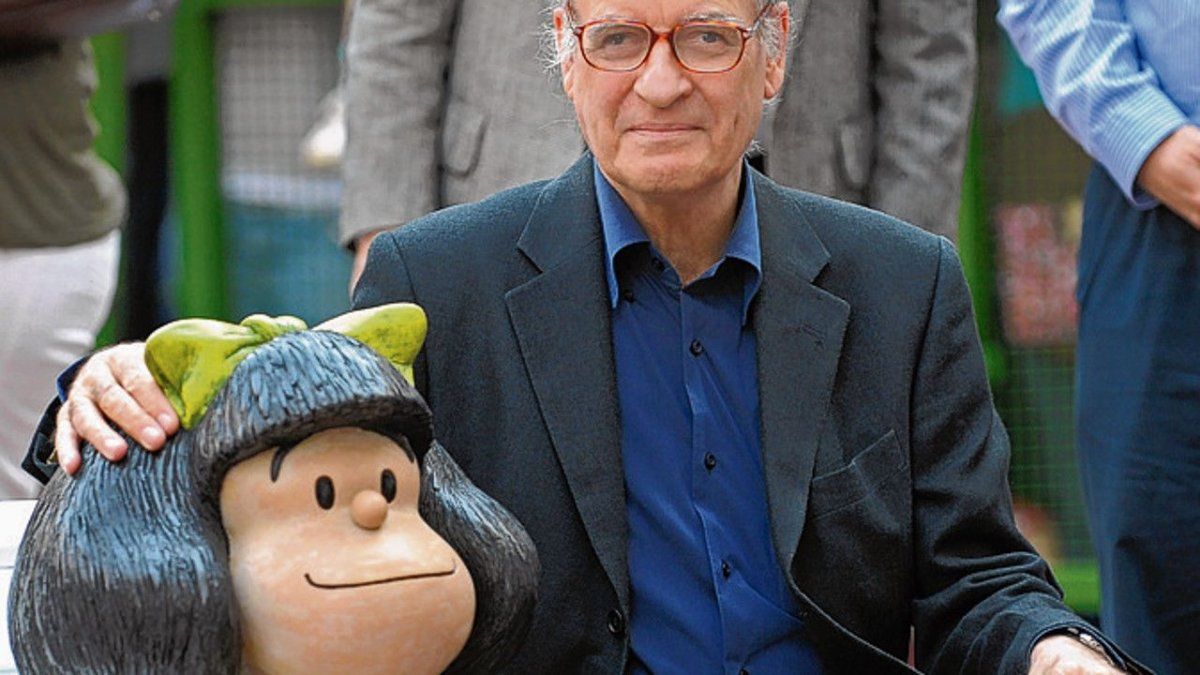 Quino desmintió una Mafalda con el pañuelo celeste