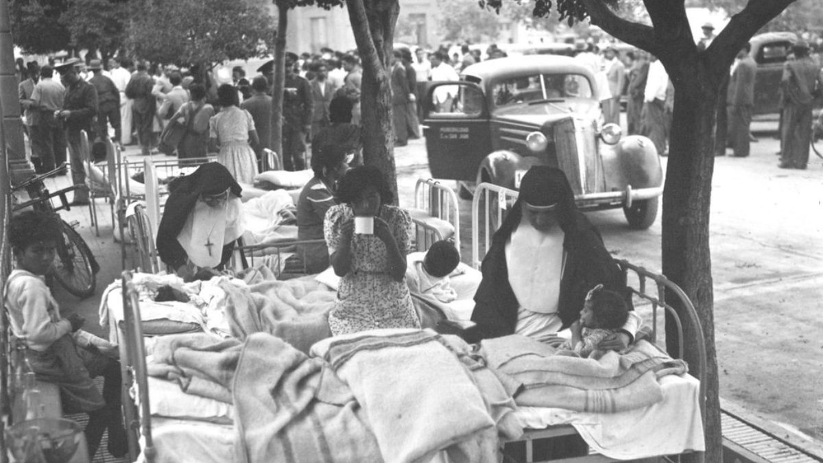 La ciudad de San Juan quedó destruida en enero de 1944 y la gente tuvo que pernoctar por semanas en las calles.