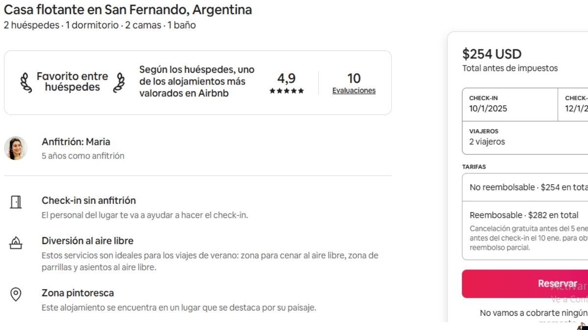 Esta opción de vacaciones se ofrece por AirBnB. Esta opción de vacaciones se ofrece por AirBnB.