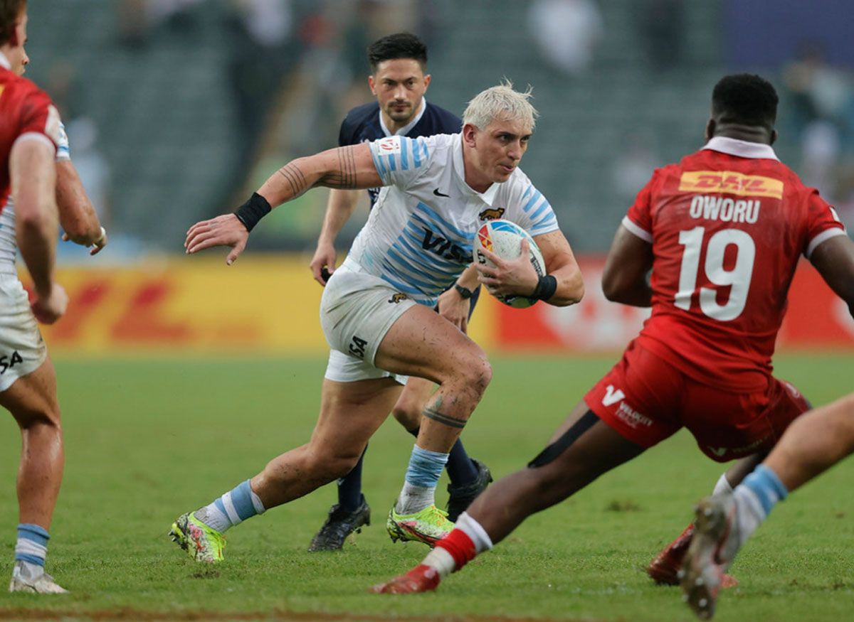 Luciano González aportó 7 puntos para Los Pumas 7s que tuvieron a Rodrigo Isgró como titular