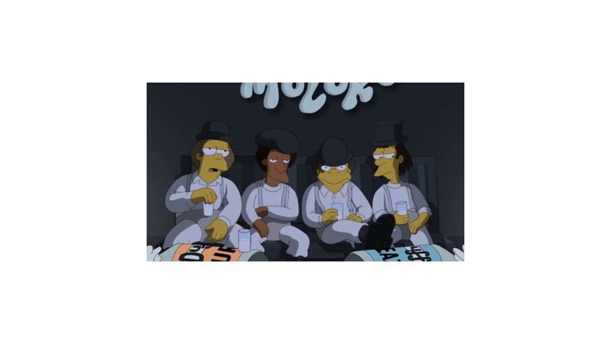 Brillante homenaje de Los Simpson a La Naranja Mecánica