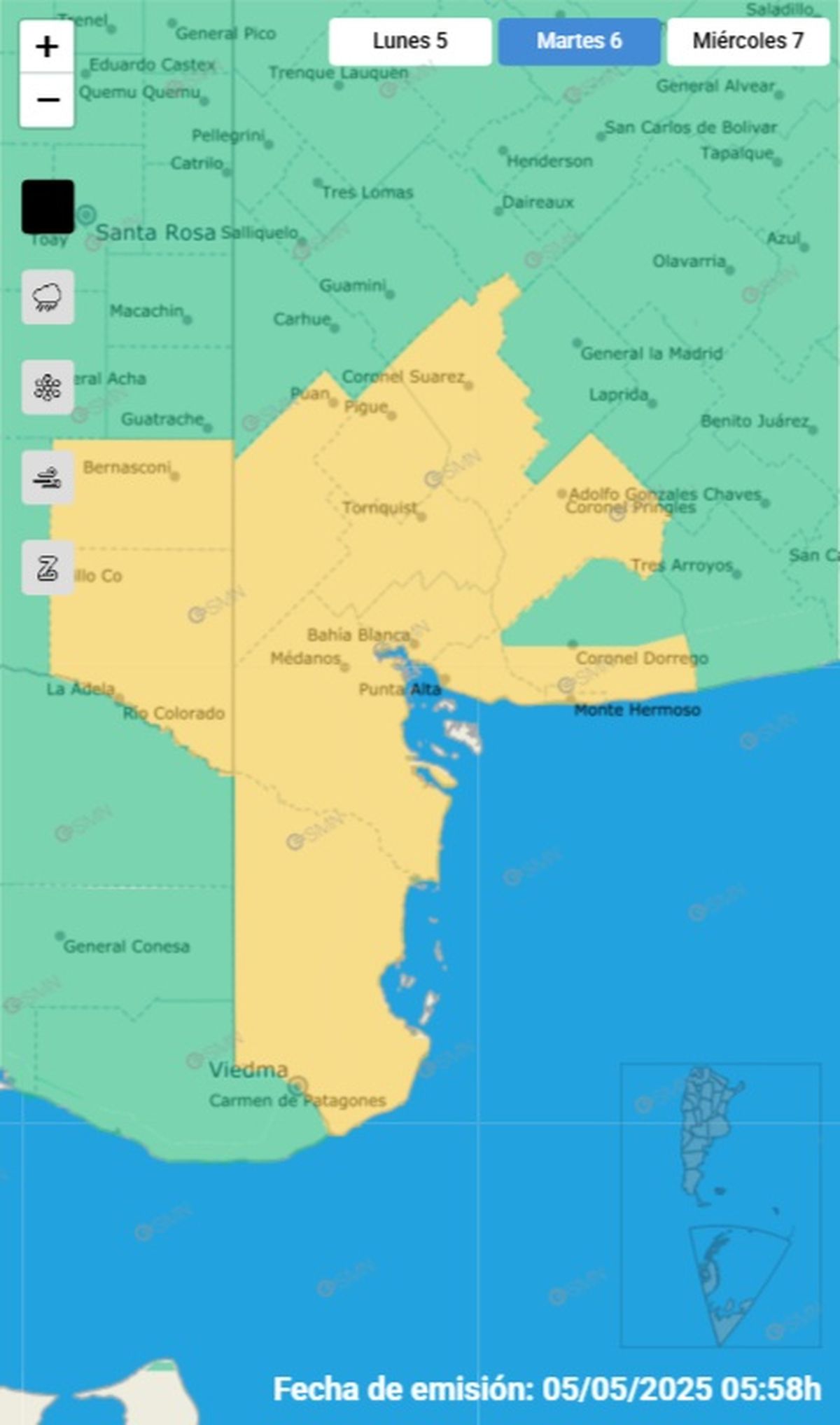 Estas son las provincias afectadas Estas son las provincias afectadas