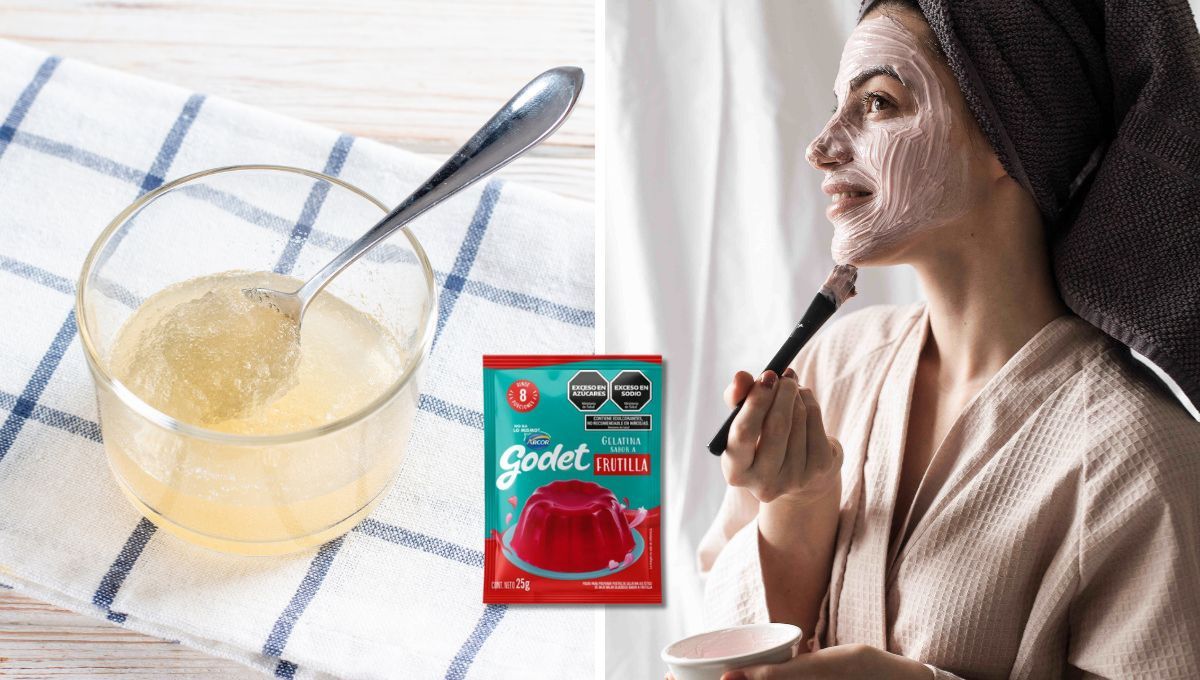 Un sobrecito de gelatina es suficiente para crear esta mascarilla casera para la cara