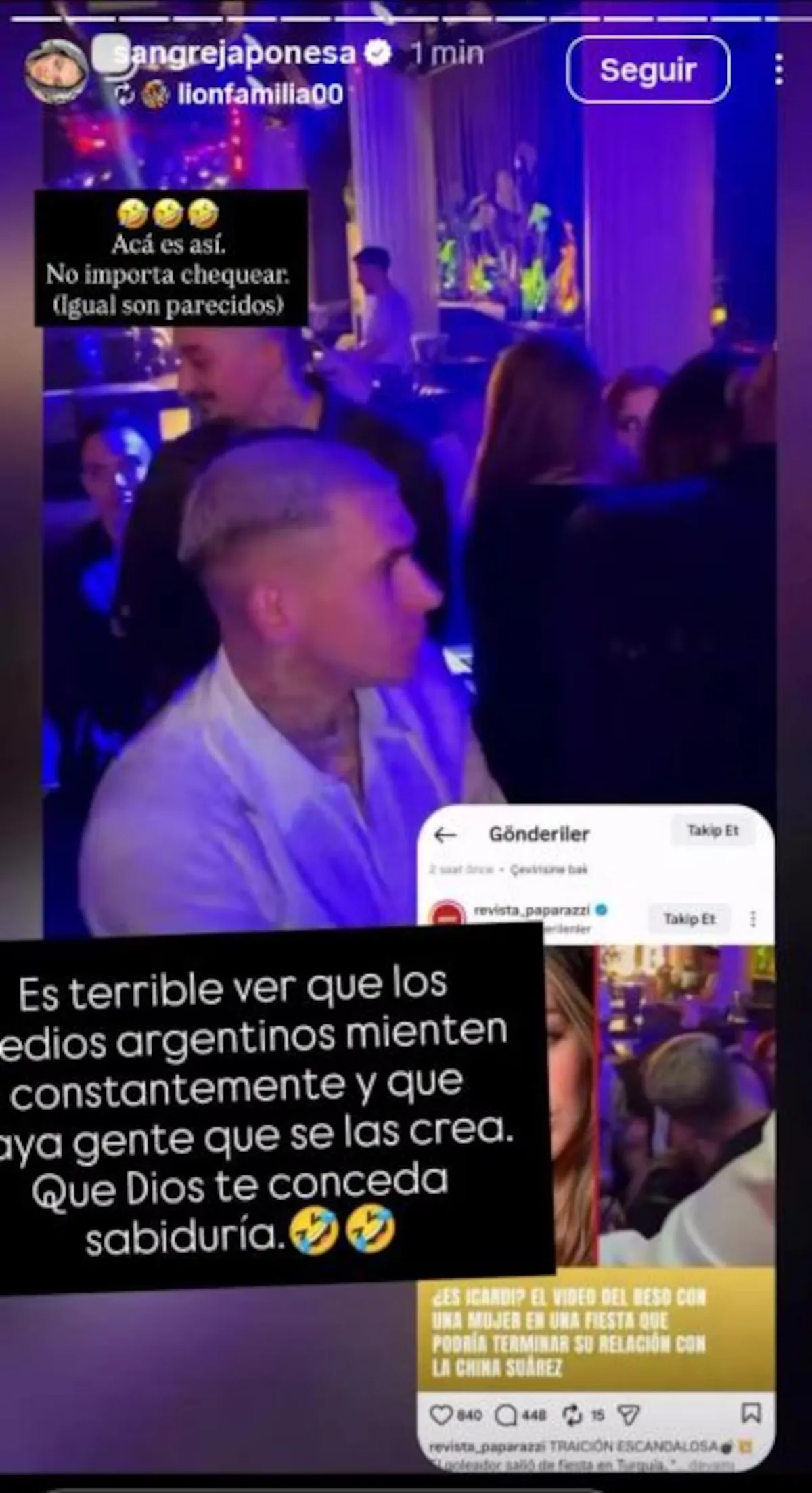 La tremenda reacción de la China Suárez tras las fotos de Mauro Icardi de fiesta. La tremenda reacción de la China Suárez tras las fotos de Mauro Icardi de fiesta.