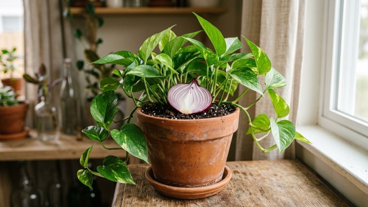 Colocar media cebolla al lado de tus plantas: qué significa y para qué sirve este truco de jardinería