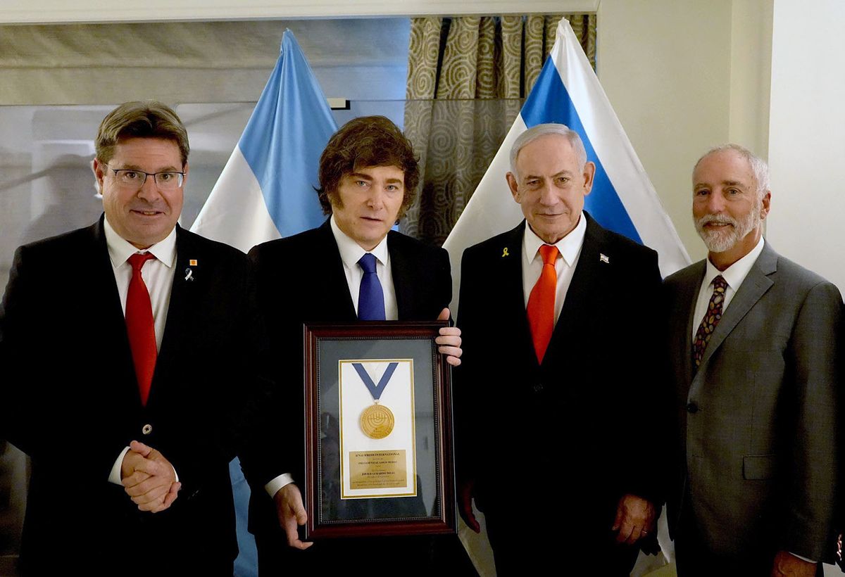 El presidente Javier Milei fue galardonado por la organización judía, B’nai B’rith El presidente Javier Milei fue galardonado por la organización judía, B’nai B’rith