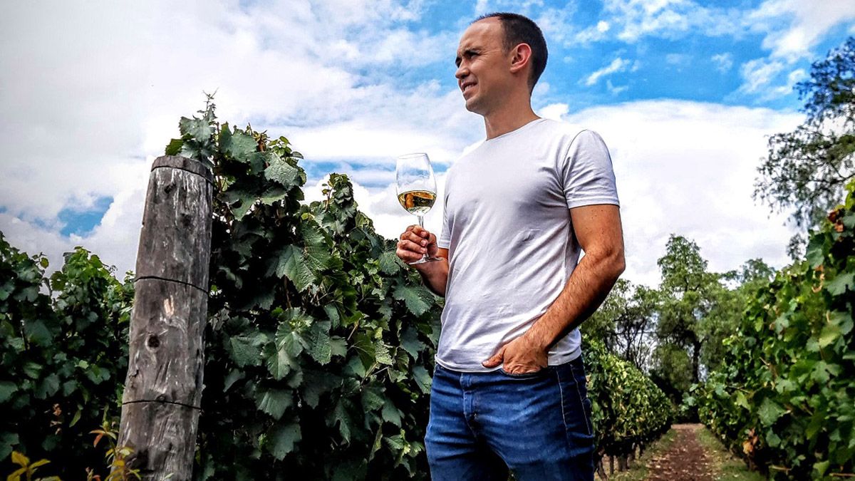 El enólogo Germán Buk de Finca Las Moras.
