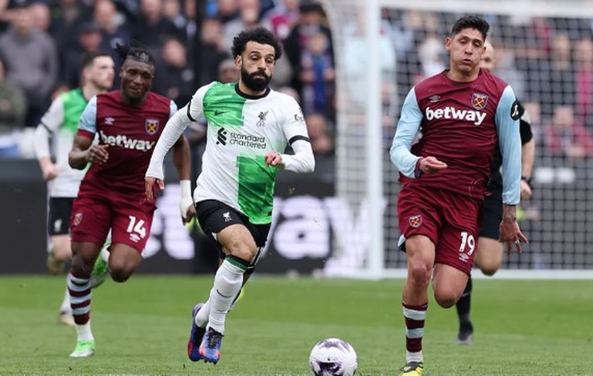 Salah jugó solo unos minutos en el partido frente al West Ham. Salah jugó solo unos minutos en el partido frente al West Ham. 