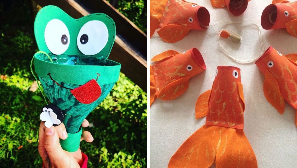 Balero realizado con botellas de plástico y vasos. Balero realizado con botellas de plástico y vasos.