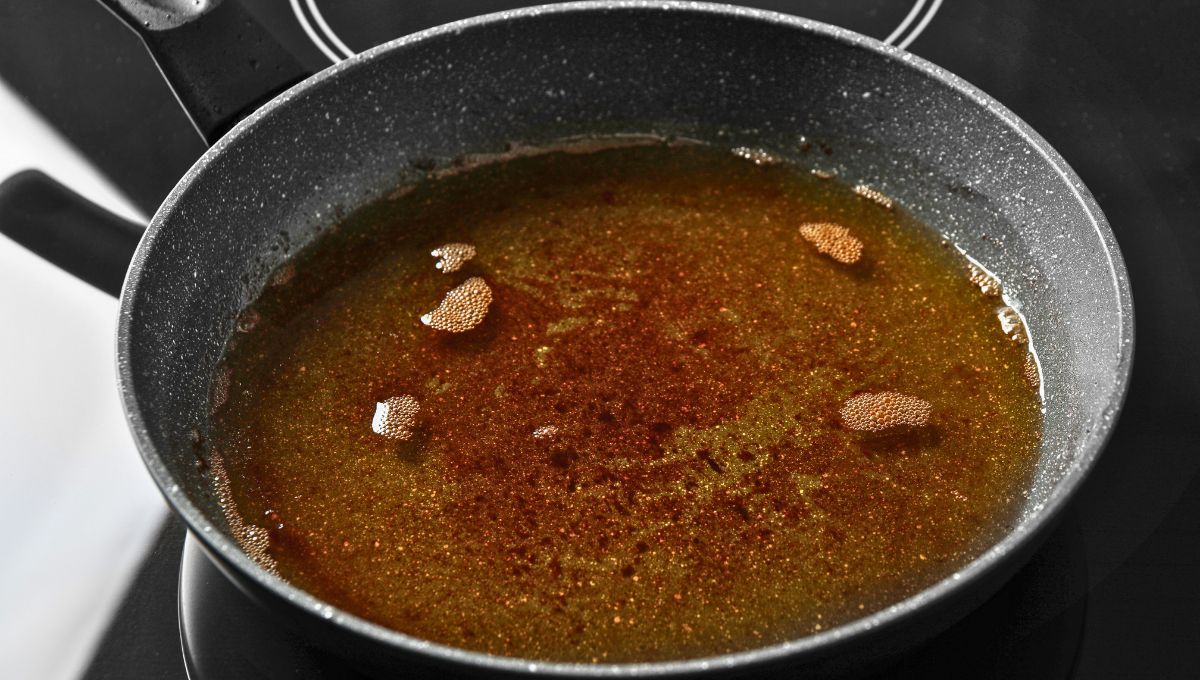 Si te sobro el aceite que usaste