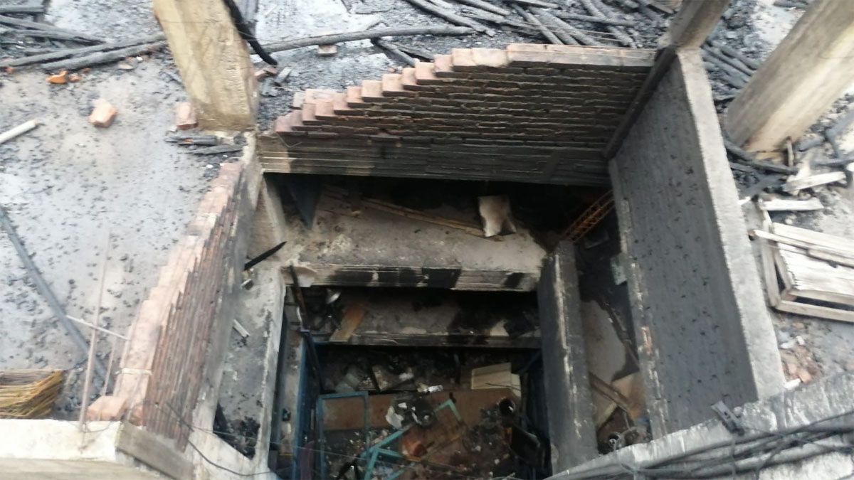 Todo se quemó rápidamente y las pérdidas fueron totales.