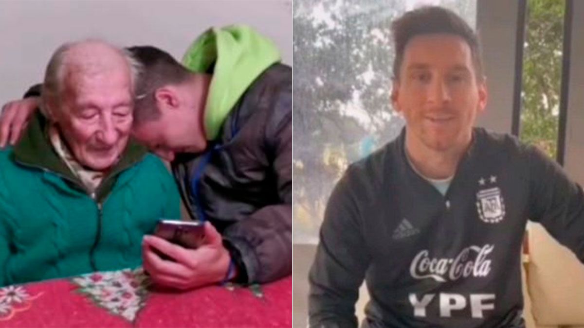 Messi saludó al abuelo de 100 años que anota todos sus goles