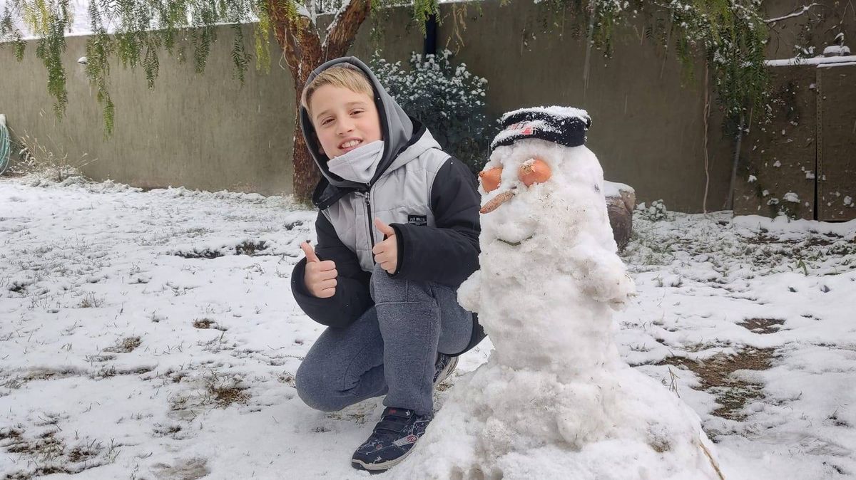 Ludovico con la nieve. Ludovico con la nieve.