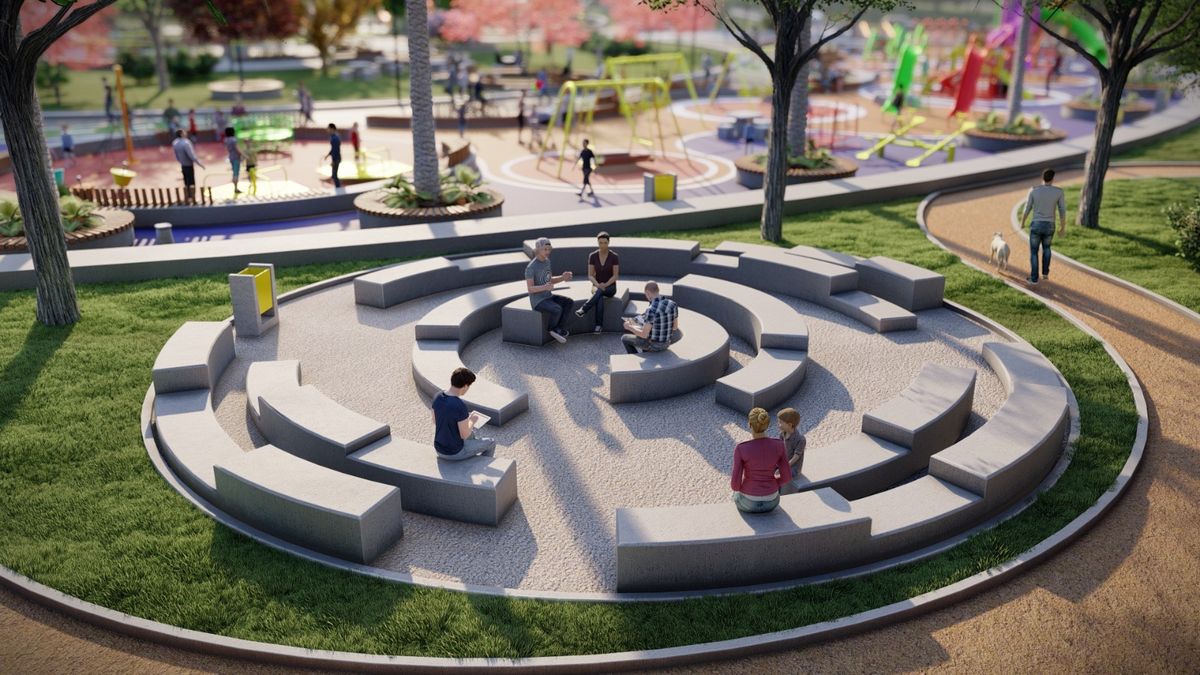 La zona de la Calesita en el Parque San Martín tendrá varias áreas sociales. La zona de la Calesita en el Parque San Martín tendrá varias áreas sociales.