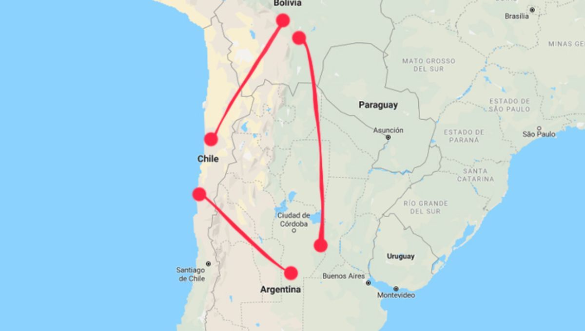 El Tri&aacute;ngulo del Litio es una&nbsp;regi&oacute;n geogr&aacute;fica que abarca partes de Argentina, Bolivia y Chile y que concentra m&aacute;s del 60% de las reservas mundiales de litio, un mineral clave para la producci&oacute;n de bater&iacute;as