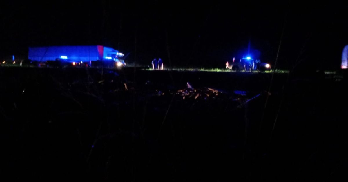 El lugar del trágico accidente donde falleció el camionero sancarlino. El lugar del trágico accidente donde falleció el camionero sancarlino.