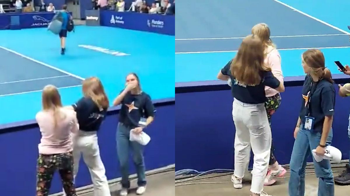 Dos chicas se pelearon muy mal por una toalla de Murray
